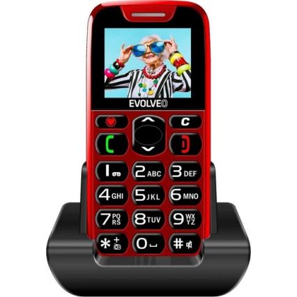 Evolveo - EasyPhone, Mobile Phone for Seniors, Red