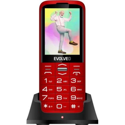 Evolveo - EasyPhone XO, mobile phone for seniors, red