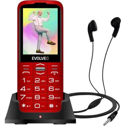 Evolveo - EasyPhone XO, mobile phone for seniors, red