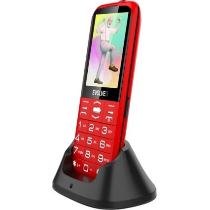 Evolveo - EasyPhone XO, red mobile phone for seniors