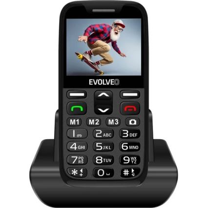 Evolveo - EasyPhone XR 2G Senior Mobile Phone, Black