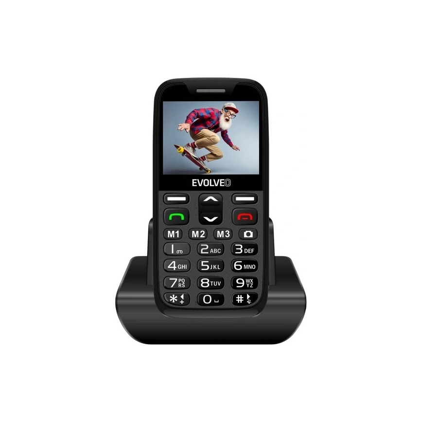 Evolveo - EasyPhone XR 2G Senior Mobile Phone, Black