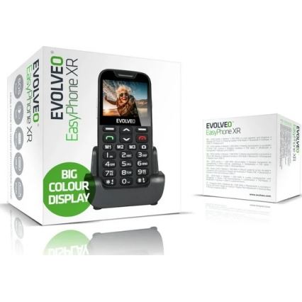 Evolveo - EasyPhone XR 2G Senior Mobile Phone, Black