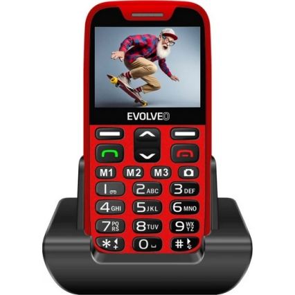 Evolveo - EasyPhone XR, 4G mobile phone for seniors, red