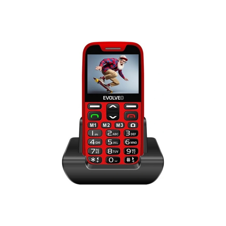 Evolveo - EasyPhone XR, 4G mobile phone for seniors, red