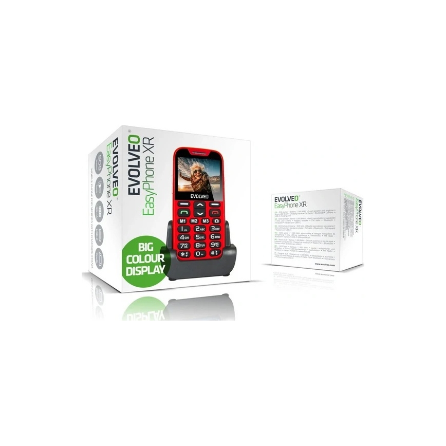 Evolveo - EasyPhone XR, 4G mobile phone for seniors, red