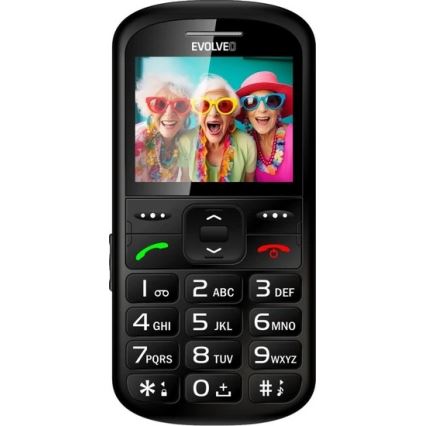Evolveo - EasyPhone XS, mobile phone for seniors, black