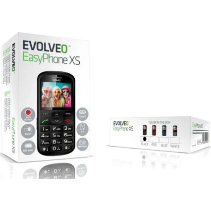 Evolveo - EasyPhone XS, mobile phone for seniors, black