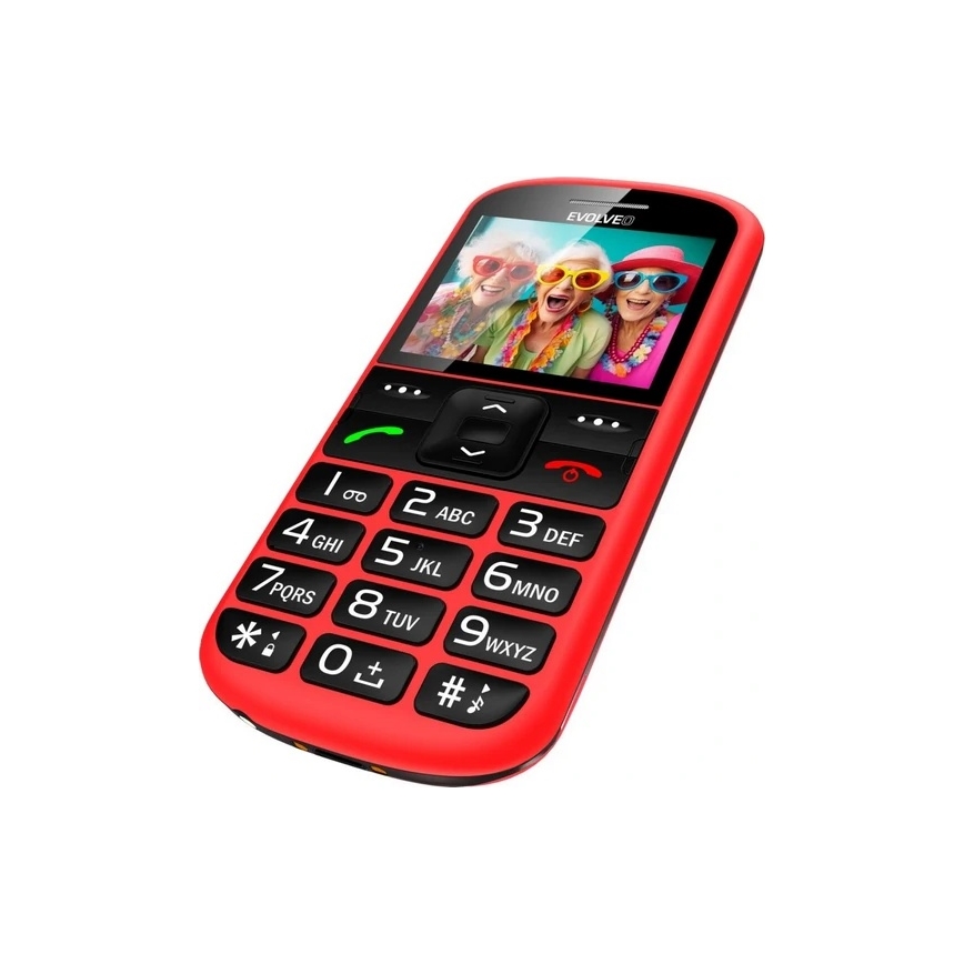 Evolveo - EasyPhone XS, mobile phone for seniors, red