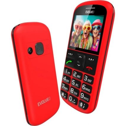 Evolveo - EasyPhone XS, mobile phone for seniors, red