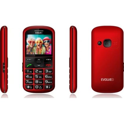 Evolveo - EasyPhone XS, Senior Mobile Phone, Red