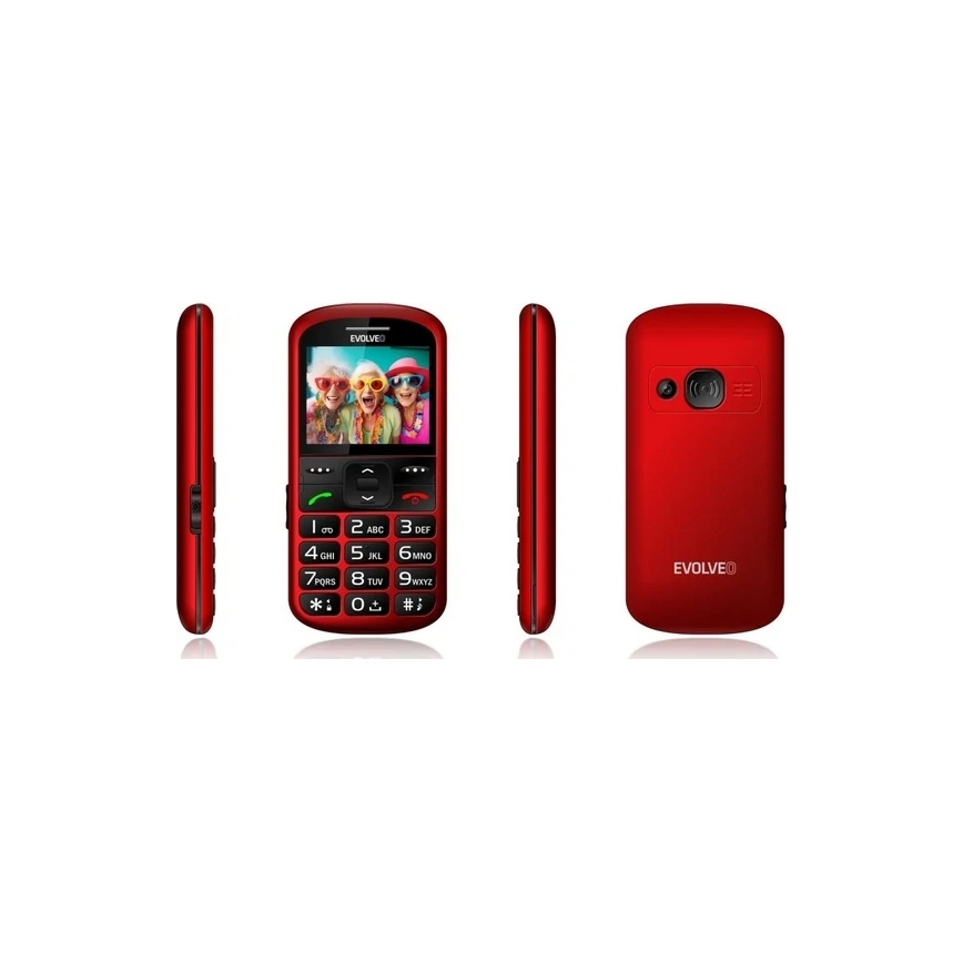 Evolveo - EasyPhone XS, Senior Mobile Phone, Red