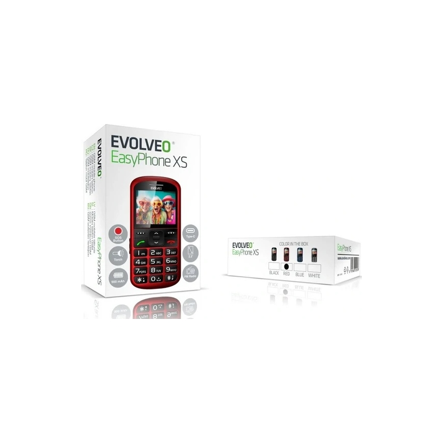 Evolveo - EasyPhone XS, Senior Mobile Phone, Red