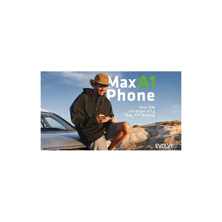 Evolveo - MaxPhone A1, keypad Dual-SIM phone, black