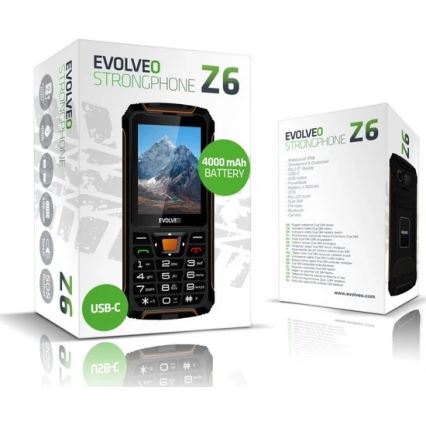 Evolveo - StrongPhone H1, waterproof Dual SIM phone, black - silver