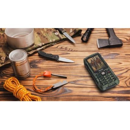 Evolveo - StrongPhone H1, waterproof Dual-SIM phone in hunting camouflage