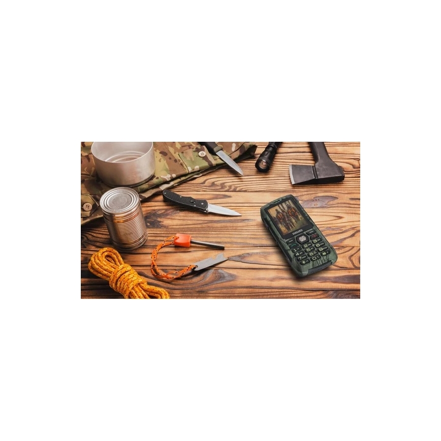 Evolveo - StrongPhone H1, waterproof Dual-SIM phone in hunting camouflage