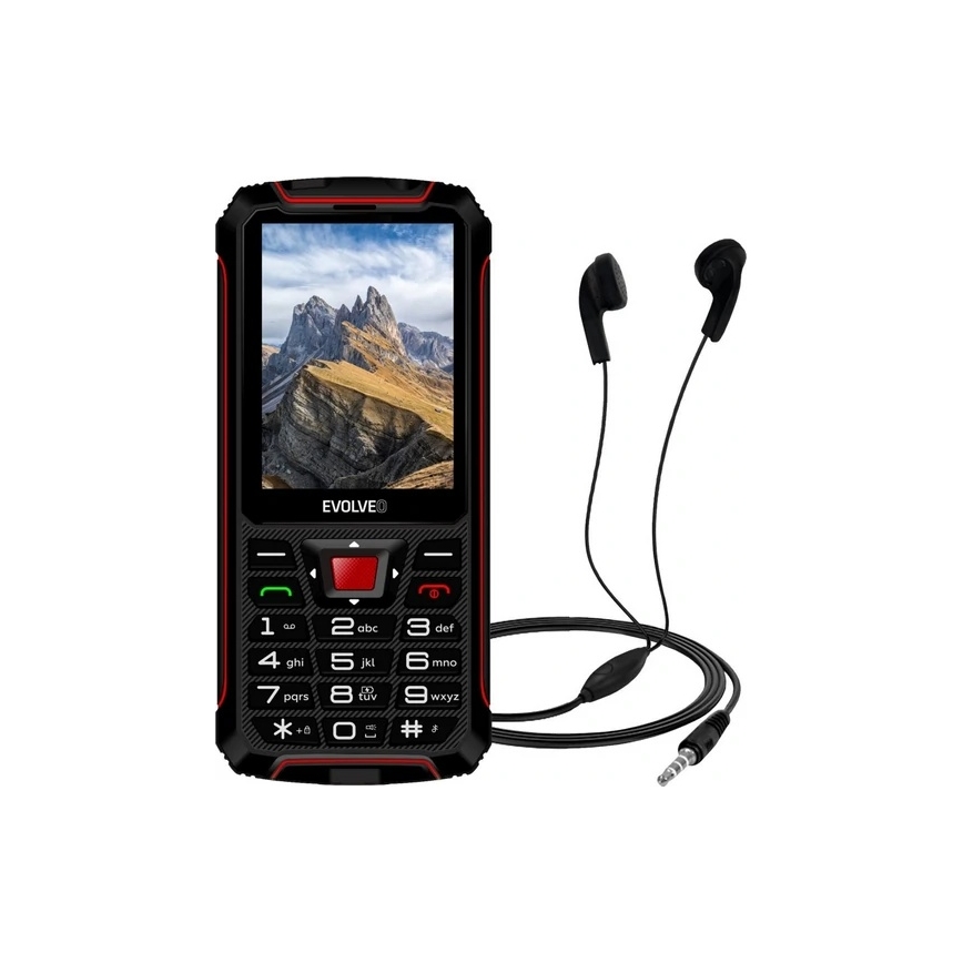 Evolveo - StrongPhone W4, waterproof Dual-SIM phone, black and red