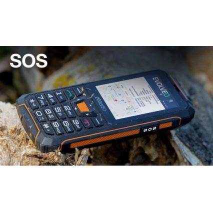 Evolveo - StrongPhone Z6, waterproof Dual-SIM phone, black and orange