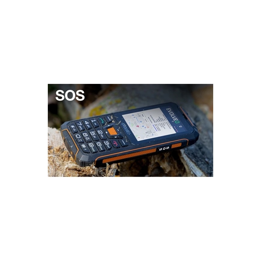 Evolveo - StrongPhone Z6, waterproof Dual-SIM phone, black and orange