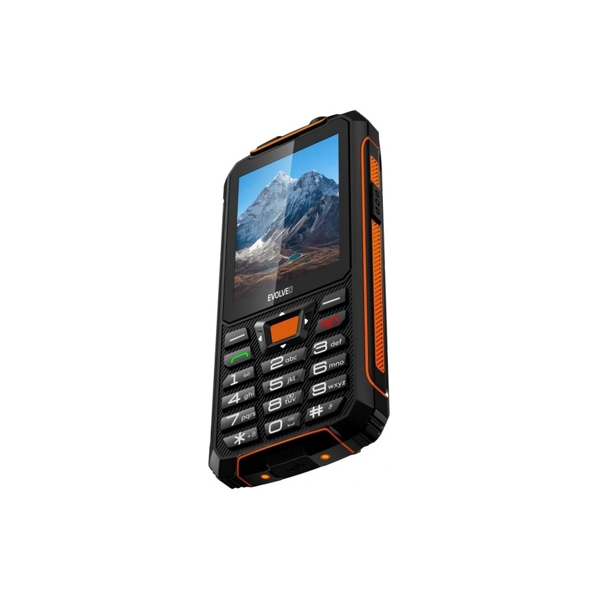 Evolveo - StrongPhone Z6, Waterproof Dual-SIM Phone, Black/Orange