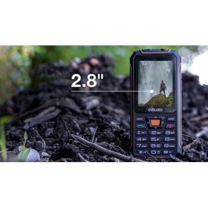 Evolveo - StrongPhone Z6, Waterproof Dual-SIM Phone, Black/Orange