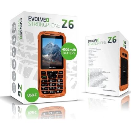 Evolveo - StrongPhone Z6, waterproof Dual SIM phone, orange