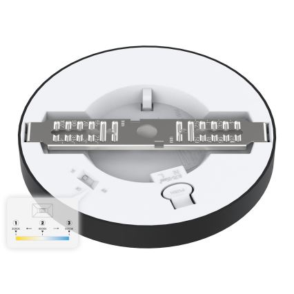 EVORA LED Ceiling Light, 6W, 230V, 3000/4000/6000K, Ø14 cm, Black