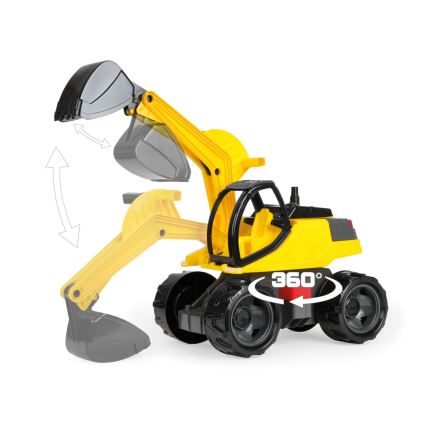 Excavator GIGA TRUCKS 62 cm yellow/black