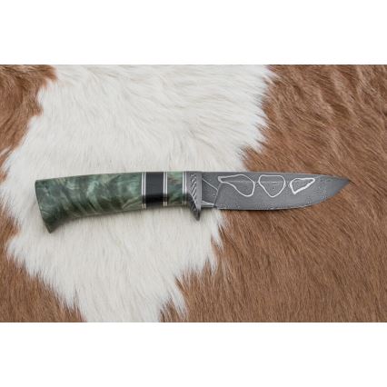 Exclusive Damascus knife 11,6 cm maple/ebony