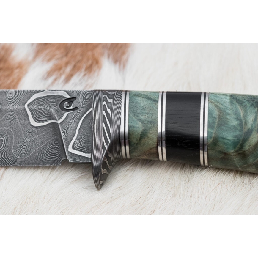 Exclusive Damascus knife 11,6 cm maple/ebony