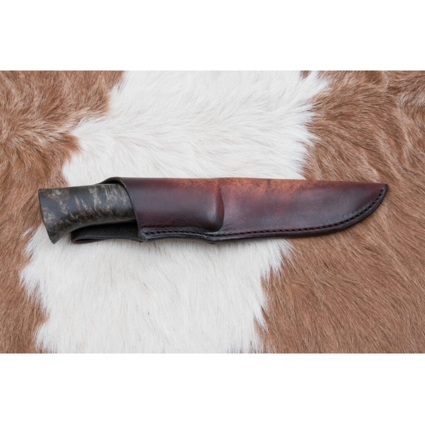 Exclusive Damascus knife 12,7 cm maple/agate
