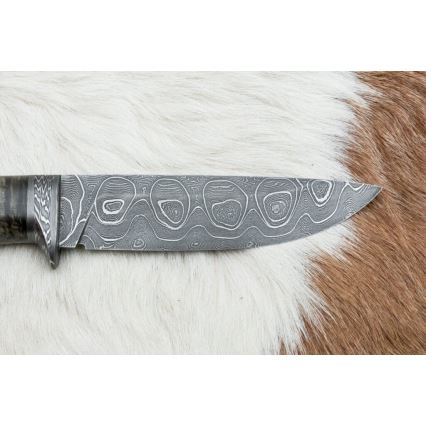 Exclusive Damascus knife 12,7 cm maple/agate
