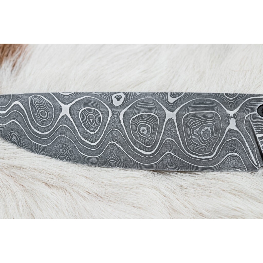 Exclusive Damascus knife 12,7 cm maple/agate