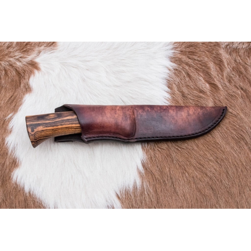 Exclusive Damascus knife 12 cm bocote/ebony