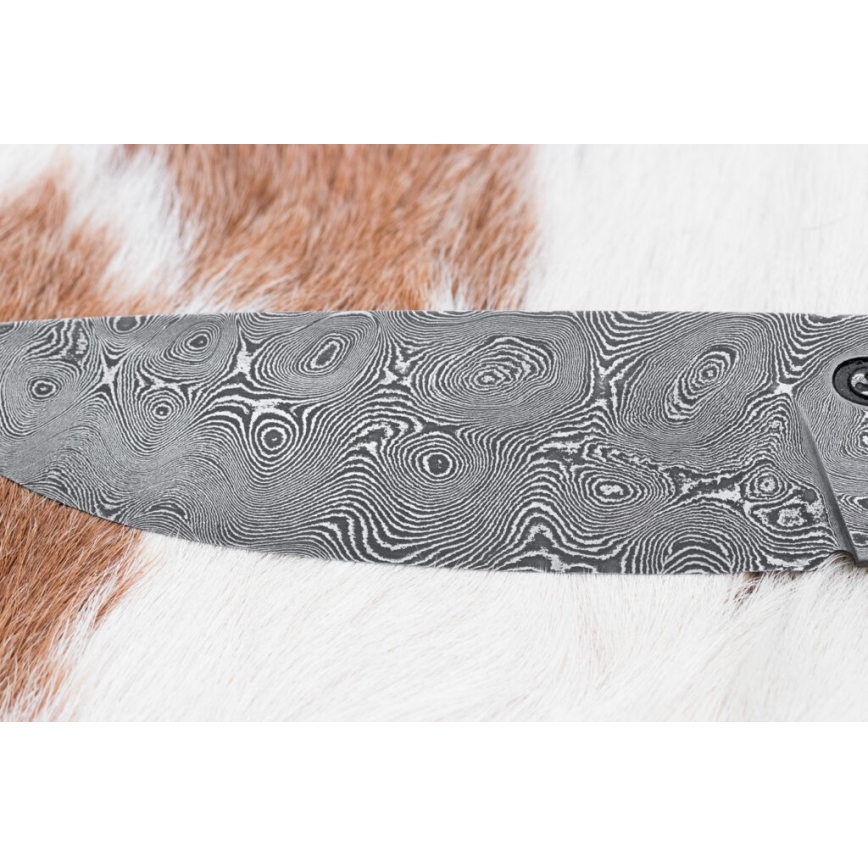 Exclusive Damascus knife 12 cm bocote/ebony