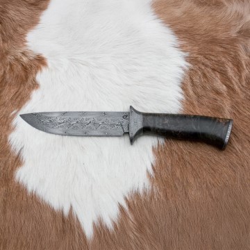 Exclusive Damascus knife 13,8 cm maple