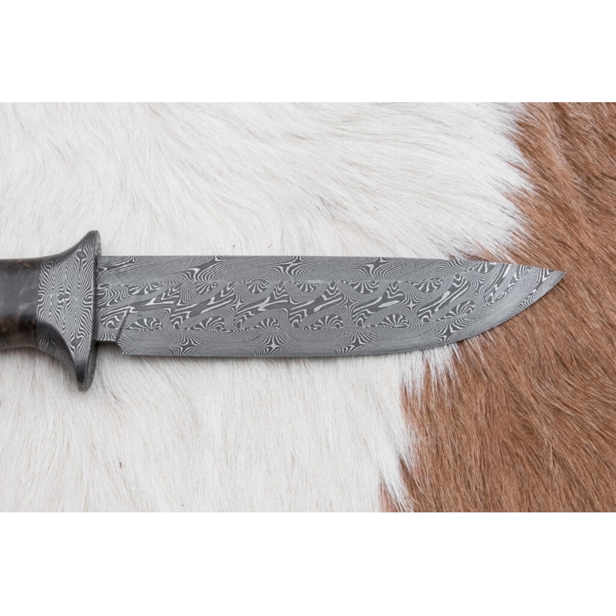 Exclusive Damascus knife 13,8 cm maple