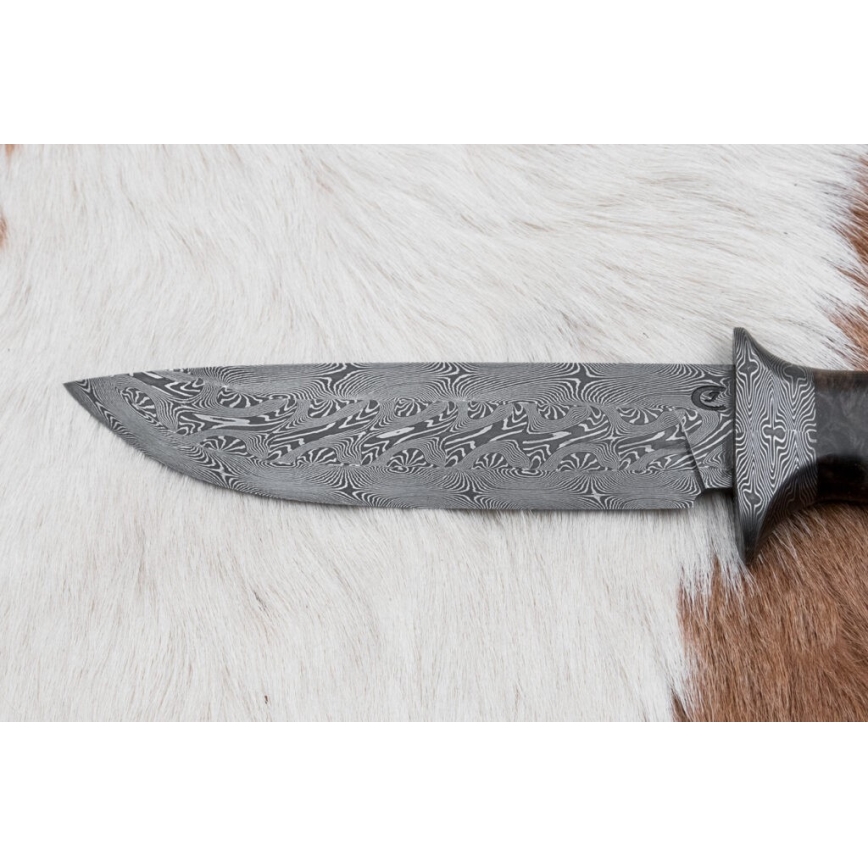 Exclusive Damascus knife 13,8 cm maple