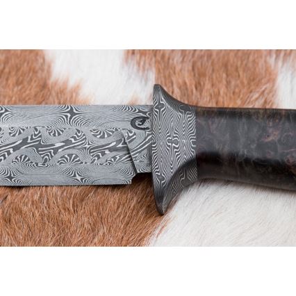 Exclusive Damascus knife 13,8 cm maple