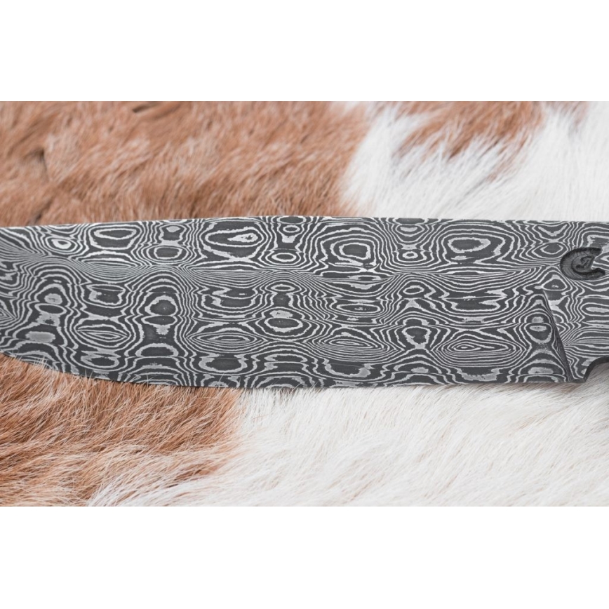 Exclusive Damascus knife 14,4 cm chestnut tree/mammoth tooth
