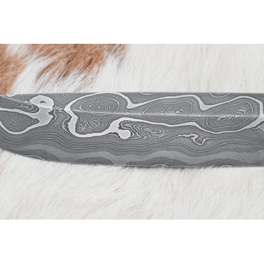 Exclusive Damascus knife 14 cm ash