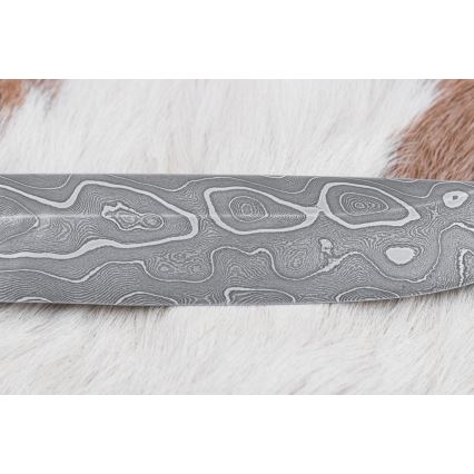 Exclusive Damascus knife 14 cm ash