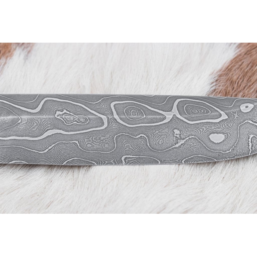 Exclusive Damascus knife 14 cm ash