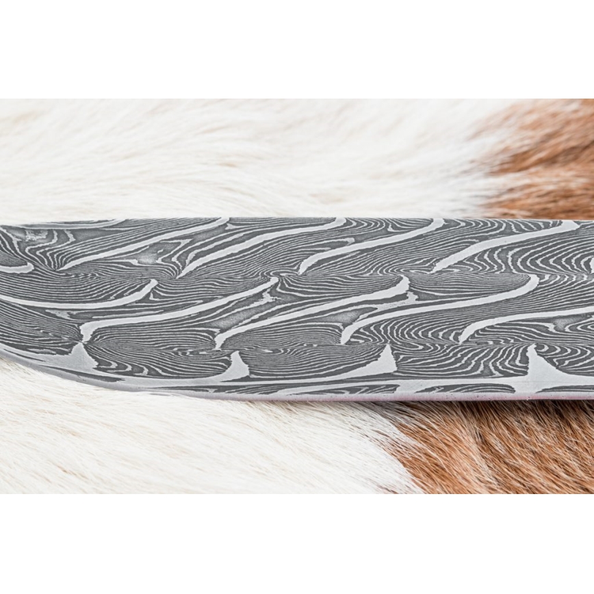 Exclusive Damascus knife 15 cm mammoth tusk