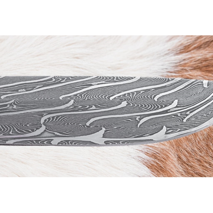 Exclusive Damascus knife 15 cm mammoth tusk