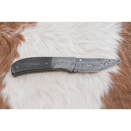 Exclusive folding Damascus knife 8 cm mammoth bone