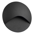 EXIN LED Staircase Light, 2.5W, 230V, 3000K, IP65, Anthracite, Round