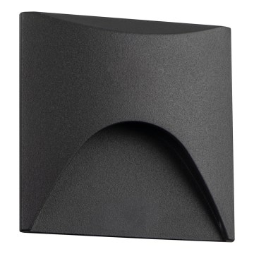 EXIN LED Staircase Light, 2.5W/230V, 3000K, IP65, Anthracite, Square
