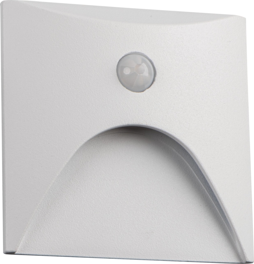 EXIN LED Staircase Light with Motion and Dusk Sensor, 2.5W/230V, 3000K, IP65, White, Square-shaped
